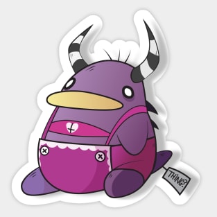 Thing stuffed animal - Helluva Boss - Loo Loo Land Sticker